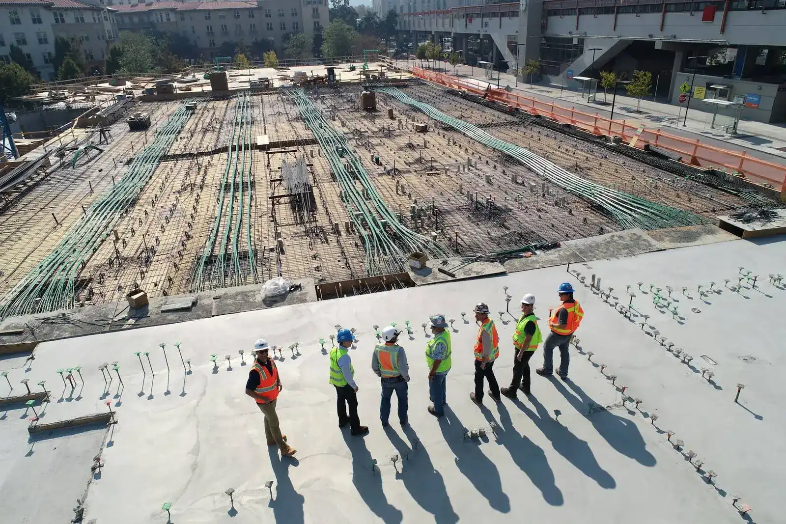 Engineers inspecting a construction site
